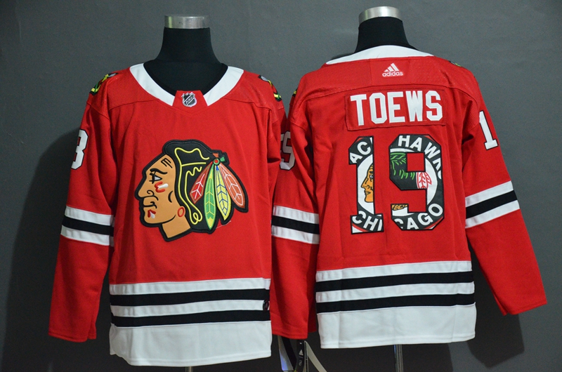 2020 Men Chicago Blackhawks 19 Tallon red jerseys